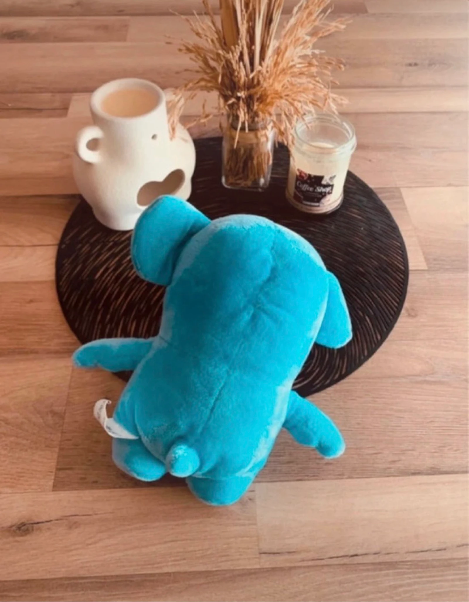 Peluche/doudou éléphant bleu enfant- Sans marque – photo 2